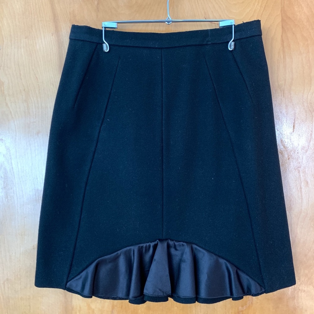MIU MIU Black Wool Pencil Skirt